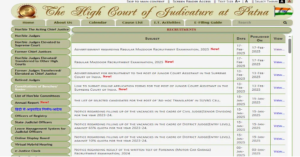 Patna High Court Recruitment 2025: Mazdoor Vacancy Apply Online Overview, Salary, Age Limit, Selection Process Know More Details Here