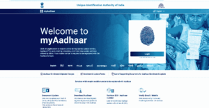 aadhar card home page 