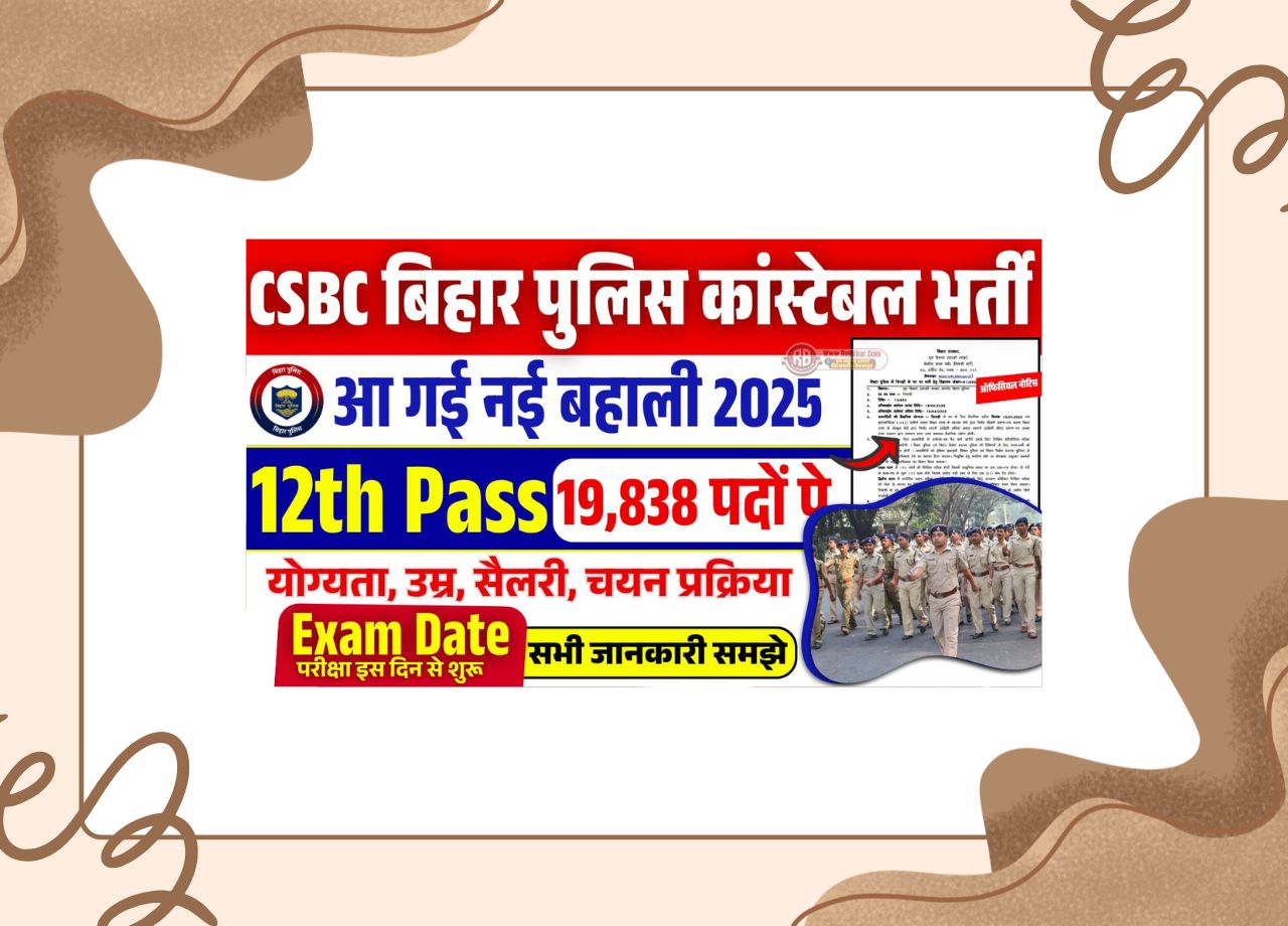 Bihar Police Constable New Vacancy 2025