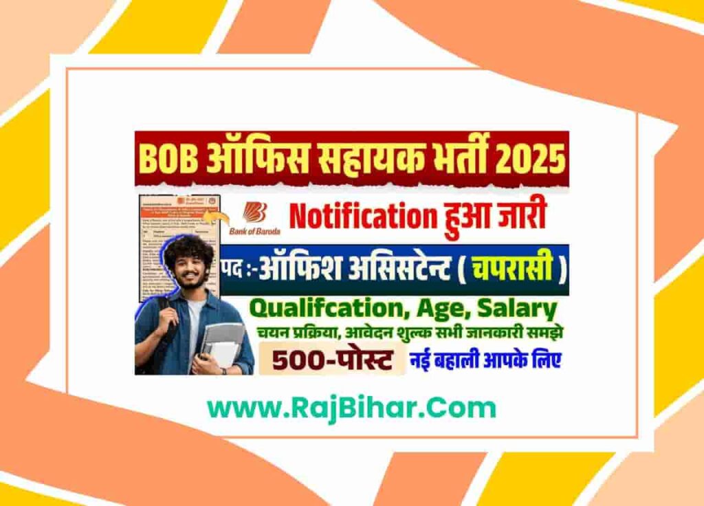 Bank Of Baroda Office Assistant Vacancy 2025