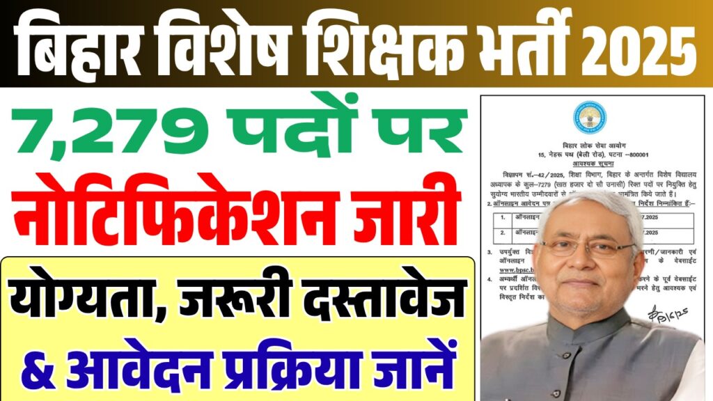 Bihar Special Teacher Vacancy 2025