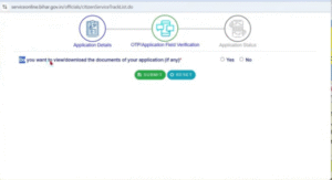 SDO Level Caste Certificate Bihar  Online Application Statu