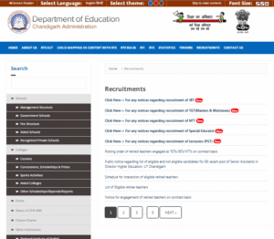 Chandigarh JBT Teacher Recruitment 2025