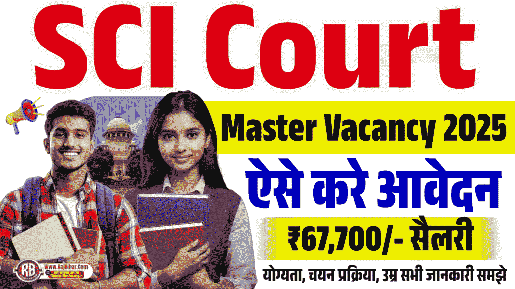 SCI Court Master Vacancy 2025