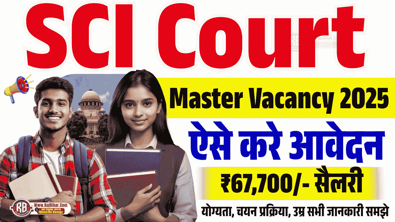 SCI Court Master Vacancy 2025