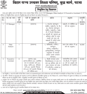 Bihar State School Education Council Patna Recruitment 2025