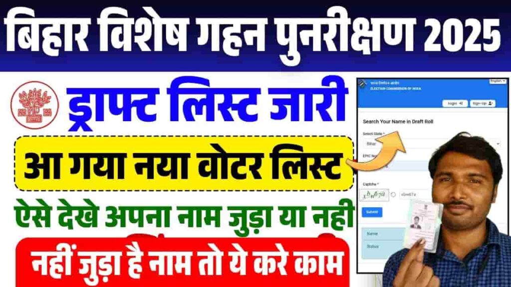 Bihar Draft Voter List 2025 Download