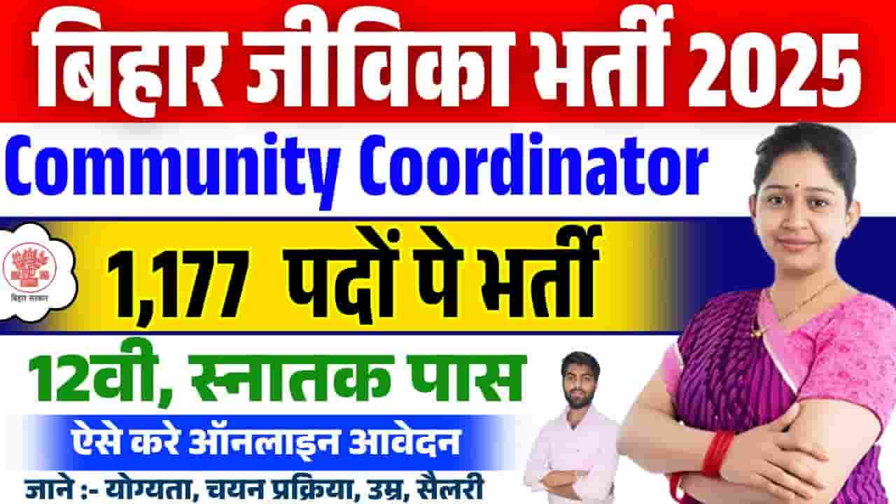 Bihar Jeevika Community Coordinator Vacancy 2025