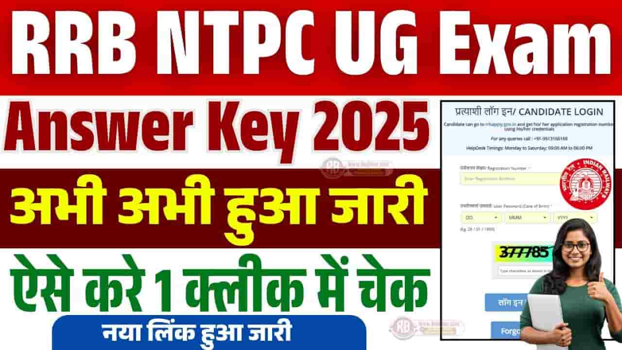 RRB NTPC UG Answer Key 2025 Download