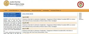 RBI Grade B Recruitment 2025