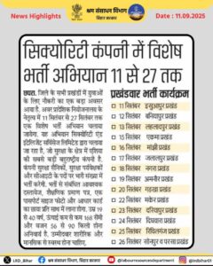 Bihar Security Guard Vacancy 2025