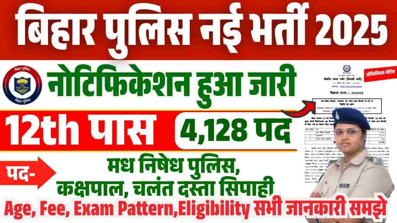 Bihar Police Prohibition Constable Vacancy 2025