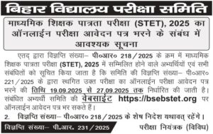 Bihar STET Admit Card 2025