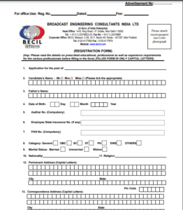 BECIL Various Post Vacancy 2026