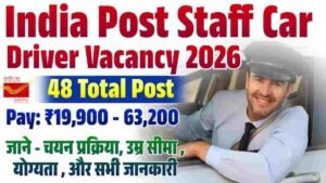 India Post Staff Car Driver Vacancy 2026
