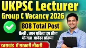 UKPSC Lecturer Group C Recruitment 2026