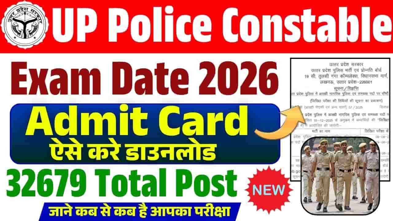 UP Police Constable Exam Date 2026