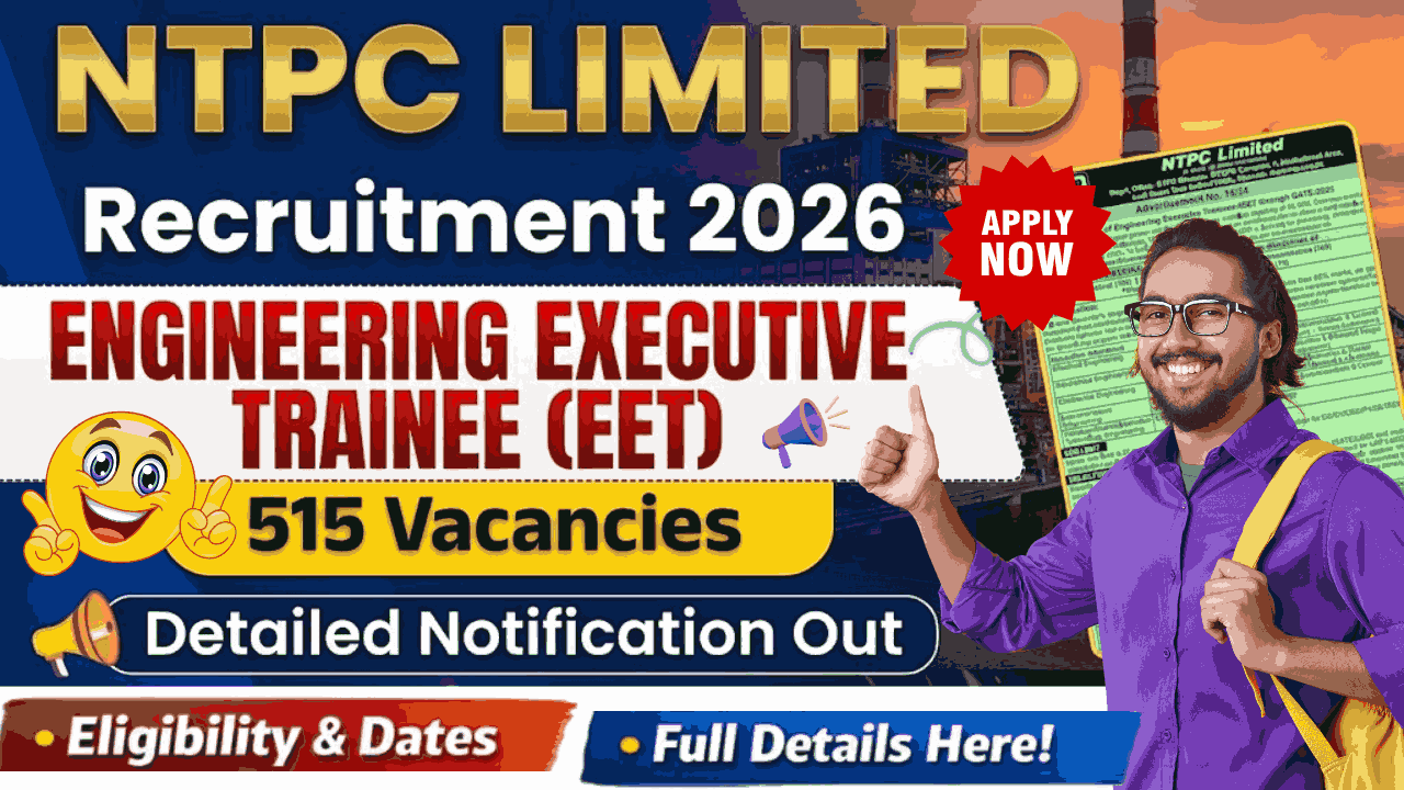 NTPC Engineering Executive Trainees Recruitment 2026: