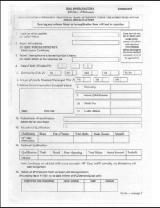 Rail Wheel Factory Apprentice Recruitment 2026