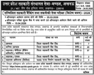 UP Uttar Pradesh Cooperative Bank Recruitment 2026