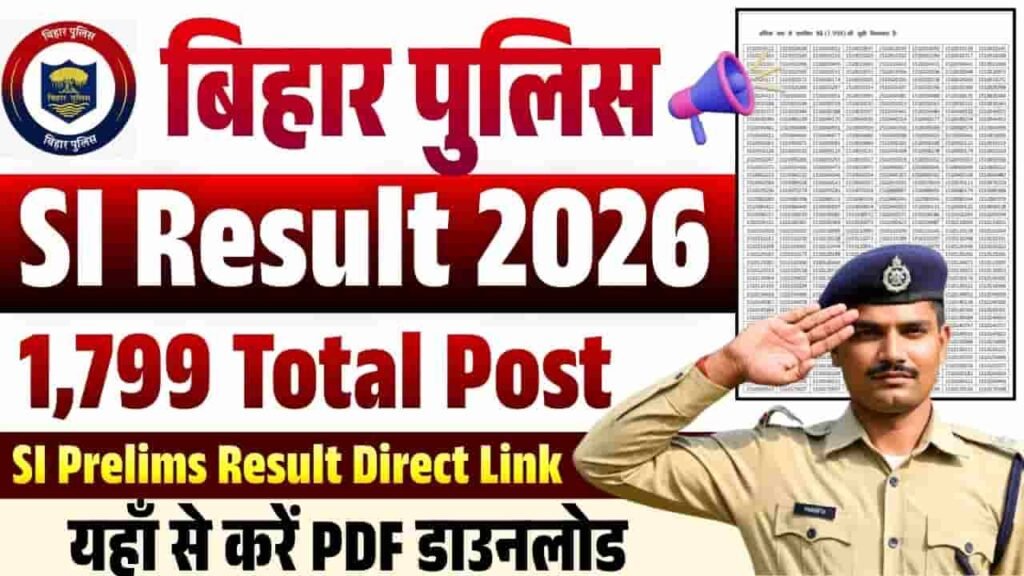 Bihar Police SI Result 2026