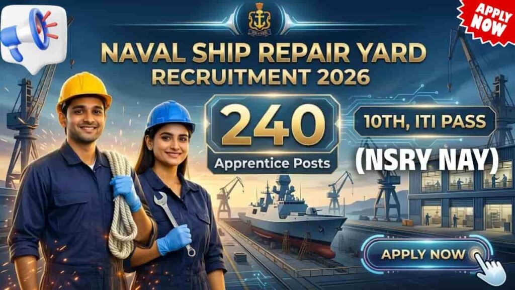 Naval Ship Repair Yard Apprentice Recruitment 2026