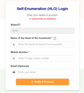 India Census Online Apply 2027