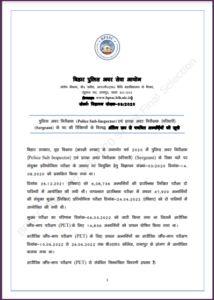 Bihar Police SI Result 2026