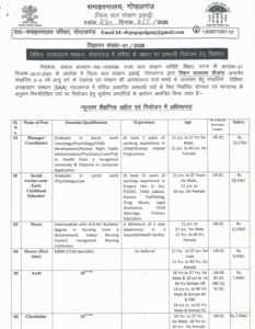 Bihar District Child Protection Unit Recruitment 2026