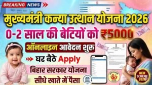 Mukhyamantri Kanya Utthan Yojana 0-2 Years Online 2026