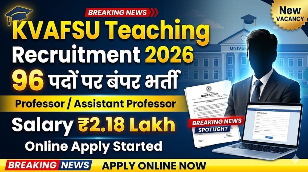 KVAFSU Teaching Recruitment 2026