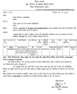 Bihar Block Coordinator Vacancy 2026
